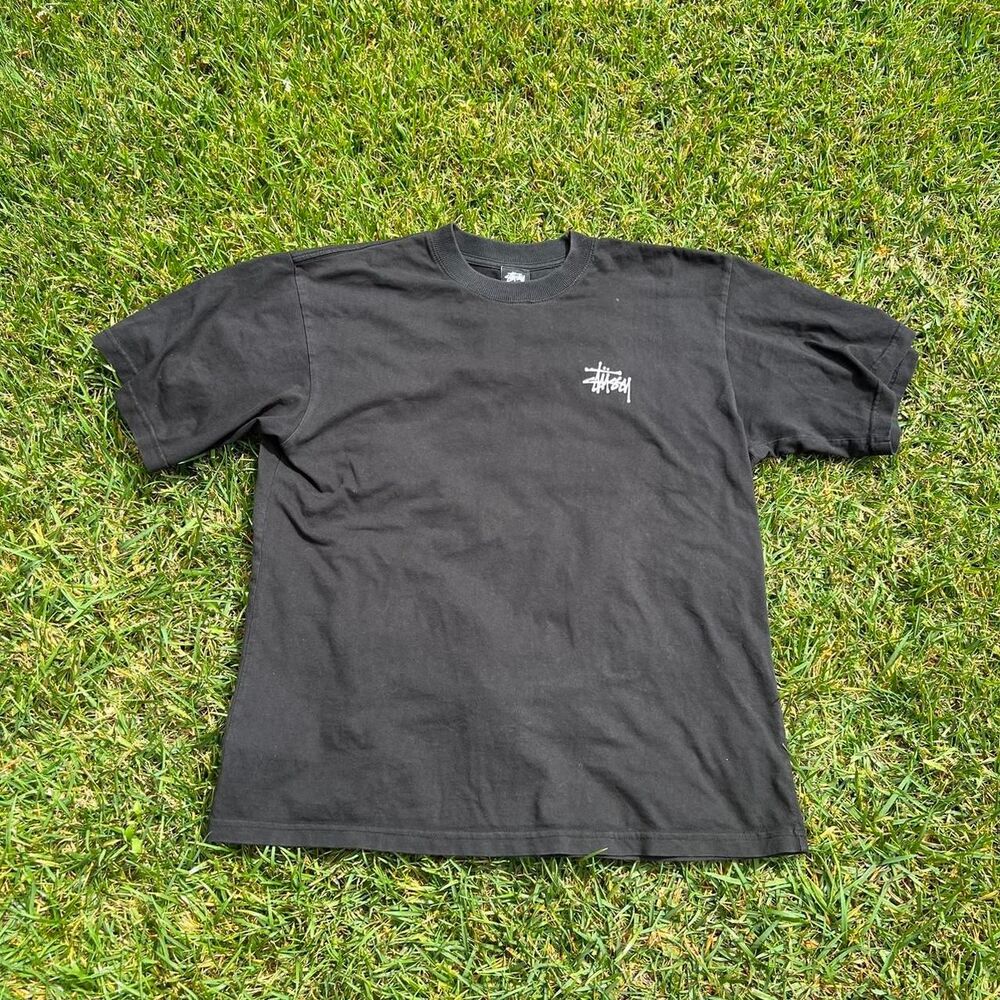 Stüssy y2k double sided black tee mens size L Large Made in Mexico